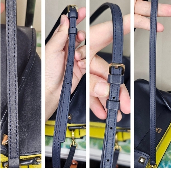 🔹️MCM🔹️ "RARE" MINI NAVY BLUE CROSSBODY BAG ✨️💙 - Picture 9 of 12